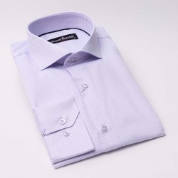 Slim Fit Long Sleeve Straight Italian Collar Shirt 3GMK310727003