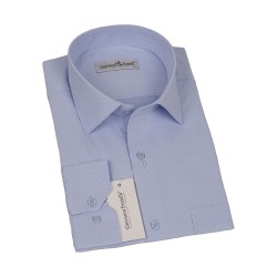 Classic Long Sleeve Patterned Jacquard Dobby Shirt 3GMK360341005