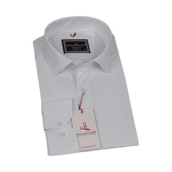 Приталенная жаккардовая рубашка с длинными и c узором рукавами 3GMK311347001