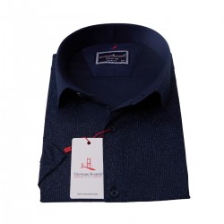 Giovanni Fratelli Big Size Slim Fit Short Sleeve Patterned Shirt 4GMK313056003