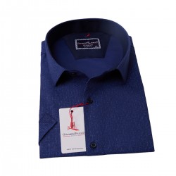 Giovanni Fratelli Big Size Slim Fit Short Sleeve Patterned Shirt 4GMK313056005