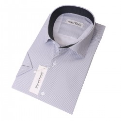 Giovanni Fratelli Classic Short Sleeve Patterned Satin Shirt 3GMK318083005