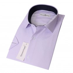 Giovanni Fratelli Classic Short Sleeve Patterned Satin Shirt 3GMK318083009
