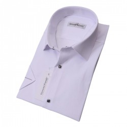 Giovanni Fratelli Classic Short Sleeve Plain Satin Shirt 3GMK328066001