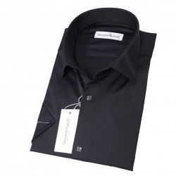 Giovanni Fratelli Classic Short Sleeve Plain Satin Shirt 3GMK328066006