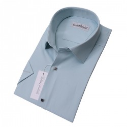 Giovanni Fratelli Classic Short Sleeve Plain Satin Shirt 3GMK328066008
