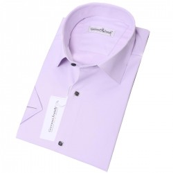 Giovanni Fratelli Classic Short Sleeve Plain Satin Shirt 3GMK328066009