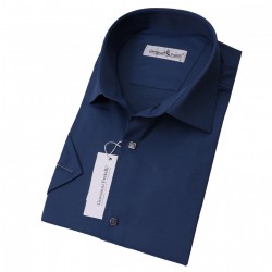 Giovanni Fratelli Classic Short Sleeve Plain Satin Shirt 3GMK328066010