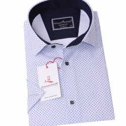 Джованни Фрателли Приталенная рубашка с коротким рукавом Цифровая печать и рисунком 3GMK311078001
