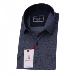 Джованни Фрателли Приталенная рубашка с коротким рукавом Цифровая печать и рисунком 3GMK31108010