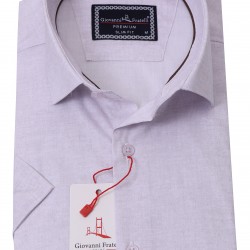 Джованни Фрателли Приталенная рубашка с коротким рукавом Цифровая печать и рисунком 3GMK311086006