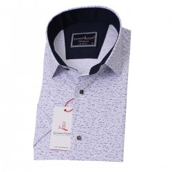 Джованни Фрателли Приталенная рубашка с коротким рукавом Цифровая печать и рисунком 3GMK311089001