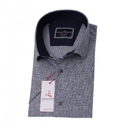 Джованни Фрателли Приталенная рубашка с коротким рукавом Цифровая печать и рисунком 3GMK311089004