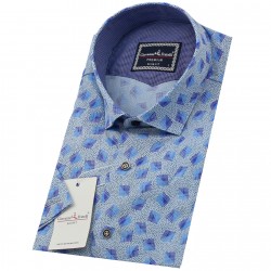 Slim Fit Short Sleeve Patterned Shirt 3GMK321416002