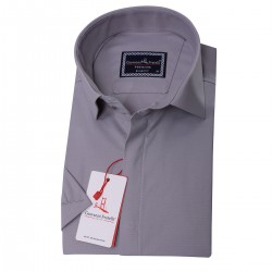Однотонные приталенные рубашки с короткими рукавами 3GMK311169011