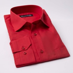 Красная классическая рубашка с длинным рукавом 3GMK350300002