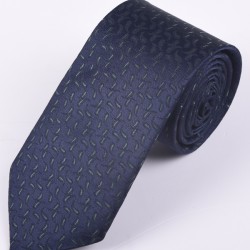 Темно-синий микро-галстук с узором 3AKS202200318