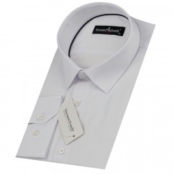 Приталенная рубашка с длинными и c узором рукавами 3GMK320141001