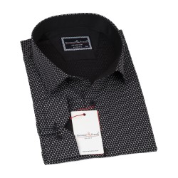 Big Size Slim Fit Long Sleeve Patterned Shirt 4GMK325004010