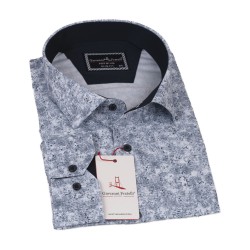 Giovanni Fratelli Big Size Slim Fit Long Sleeve Patterned Shirt 4GMK315002001