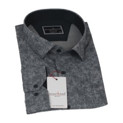 Giovanni Fratelli Big Size Slim Fit Long Sleeve Patterned Shirt 4GMK315002002
