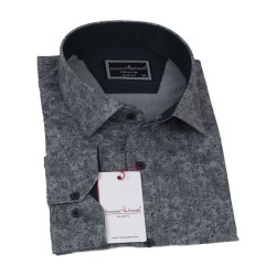 Giovanni Fratelli Big Size Slim Fit Long Sleeve Patterned Shirt 4GMK315002007