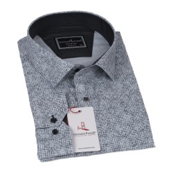 Giovanni Fratelli Big Size Slim Fit Long Sleeve Patterned Shirt 4GMK315003001