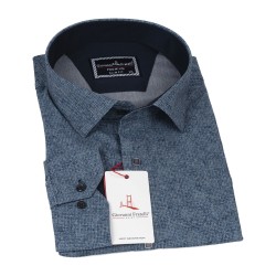 Giovanni Fratelli Big Size Slim Fit Long Sleeve Patterned Shirt 4GMK315003004