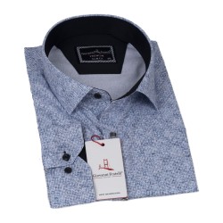 Giovanni Fratelli Big Size Slim Fit Long Sleeve Patterned Shirt 4GMK315003005
