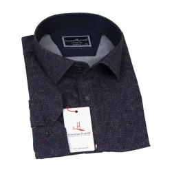 Giovanni Fratelli Big Size Slim Fit Long Sleeve Patterned Shirt 4GMK315003007