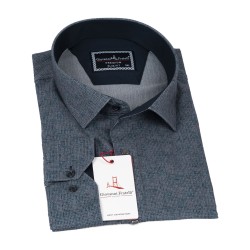 Giovanni Fratelli Big Size Slim Fit Long Sleeve Patterned Shirt 4GMK315003008