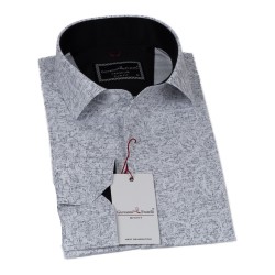 Джованни Фрателли Приталенная рубашка с длинным рукавом и рисунком 3GMK311348001