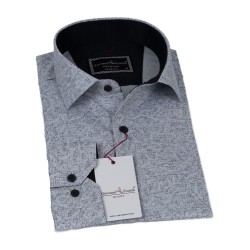 Джованни Фрателли Приталенная рубашка с длинным рукавом и рисунком 3GMK311348002