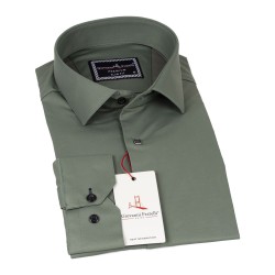 Приталенная атласная рубашка прямого кроя с длинным рукавом 3GMK317037A20